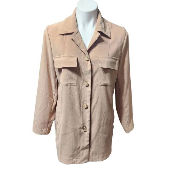 Harve Benard by Benard Holtzman tan shacket size 8 - Picture 1 of 8